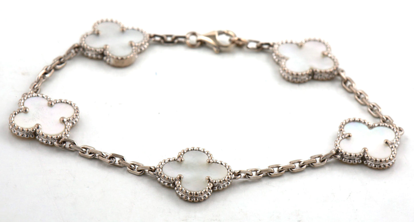 Vintage Alhambra 5 Motifs mother of pearl bracelet