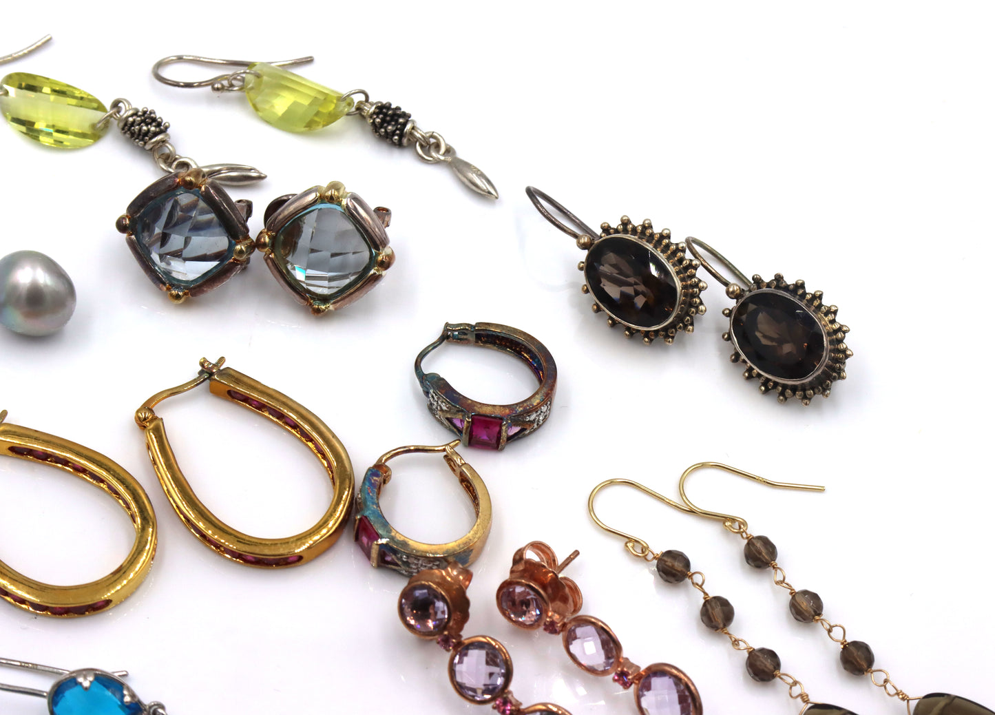 Group lot of Vintage 925 sterling silver earrings