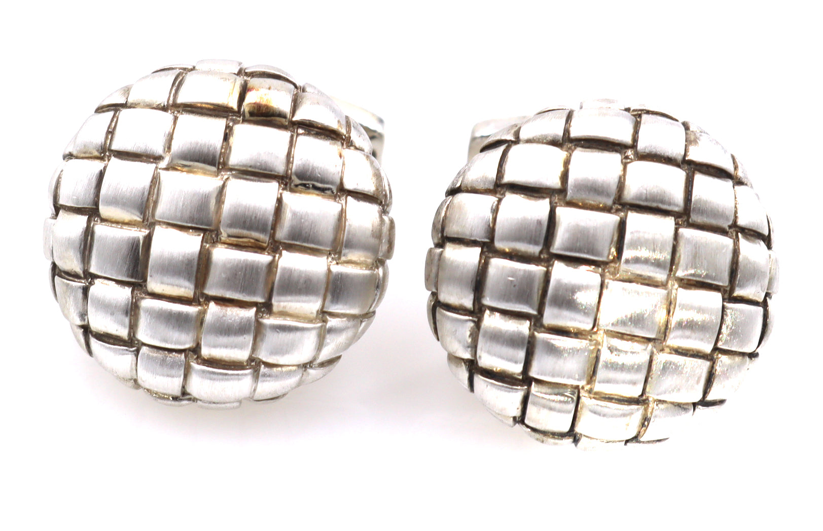 Scott Kay circle basket wave cuff links