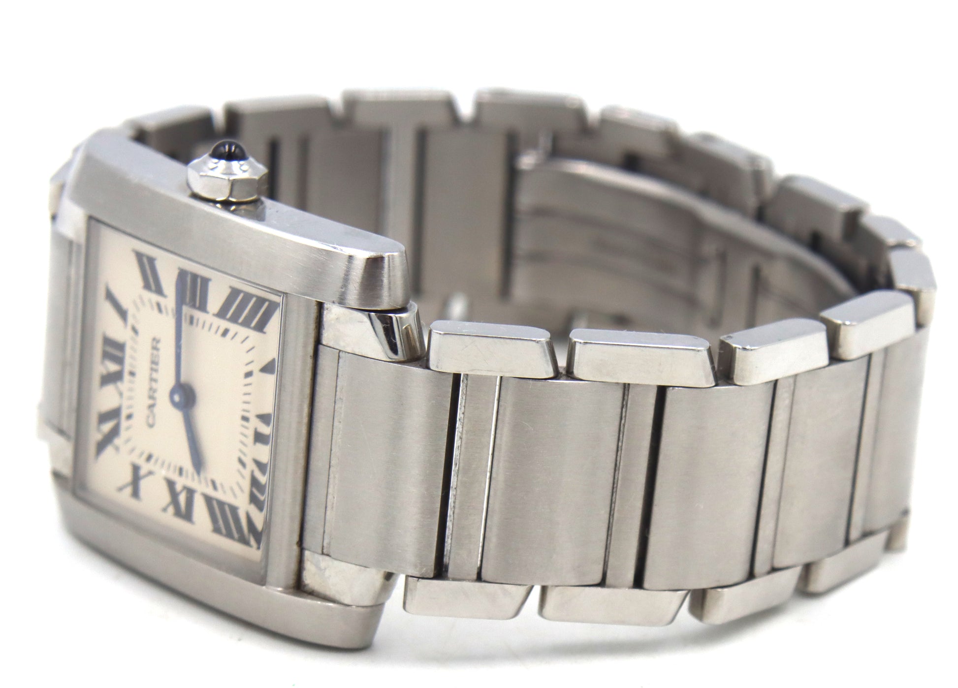 Cartier Tank Fan aise SM stainless steel ladies watch