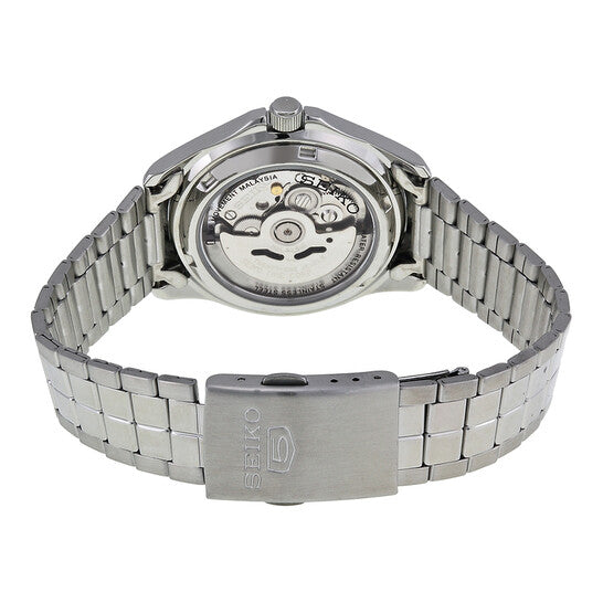 Seiko 5 Automatic Men’s Stainless Steel Skeleton Dial Silver Watch – 38mm