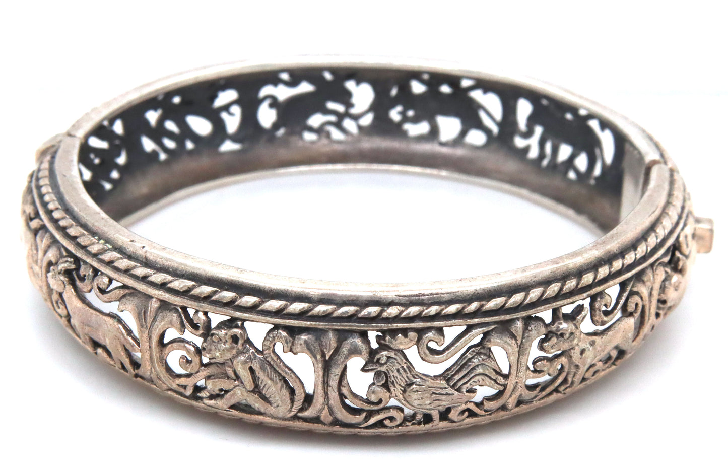 925 Sterling Silver Solid "Sprit Of Africa" Bangle