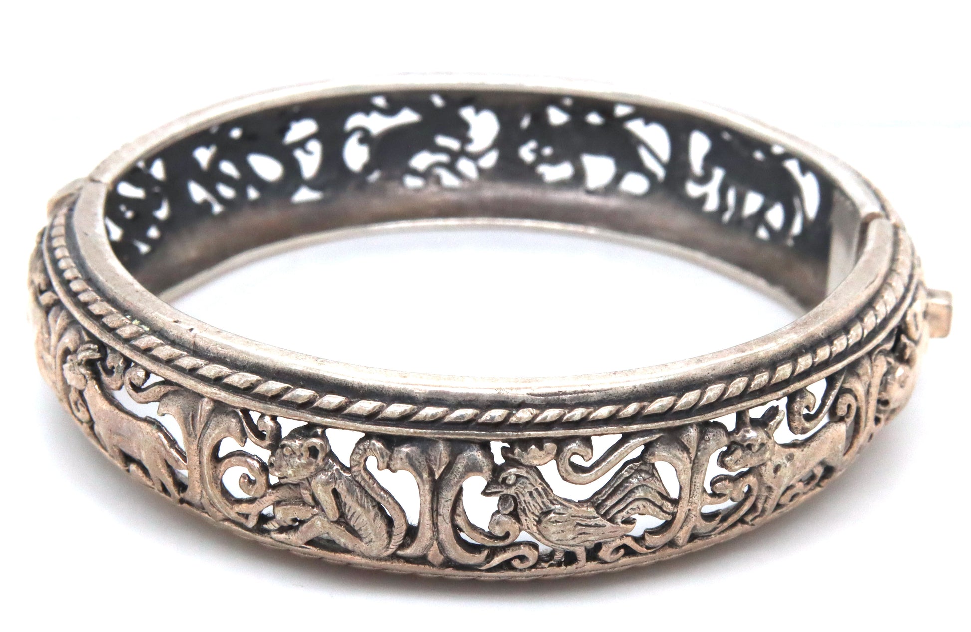 925 Sterling Silver Solid "Sprit Of Africa" Bangle