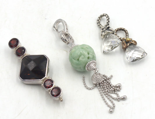 Group lot of Vintage 925 sterling silver pendants