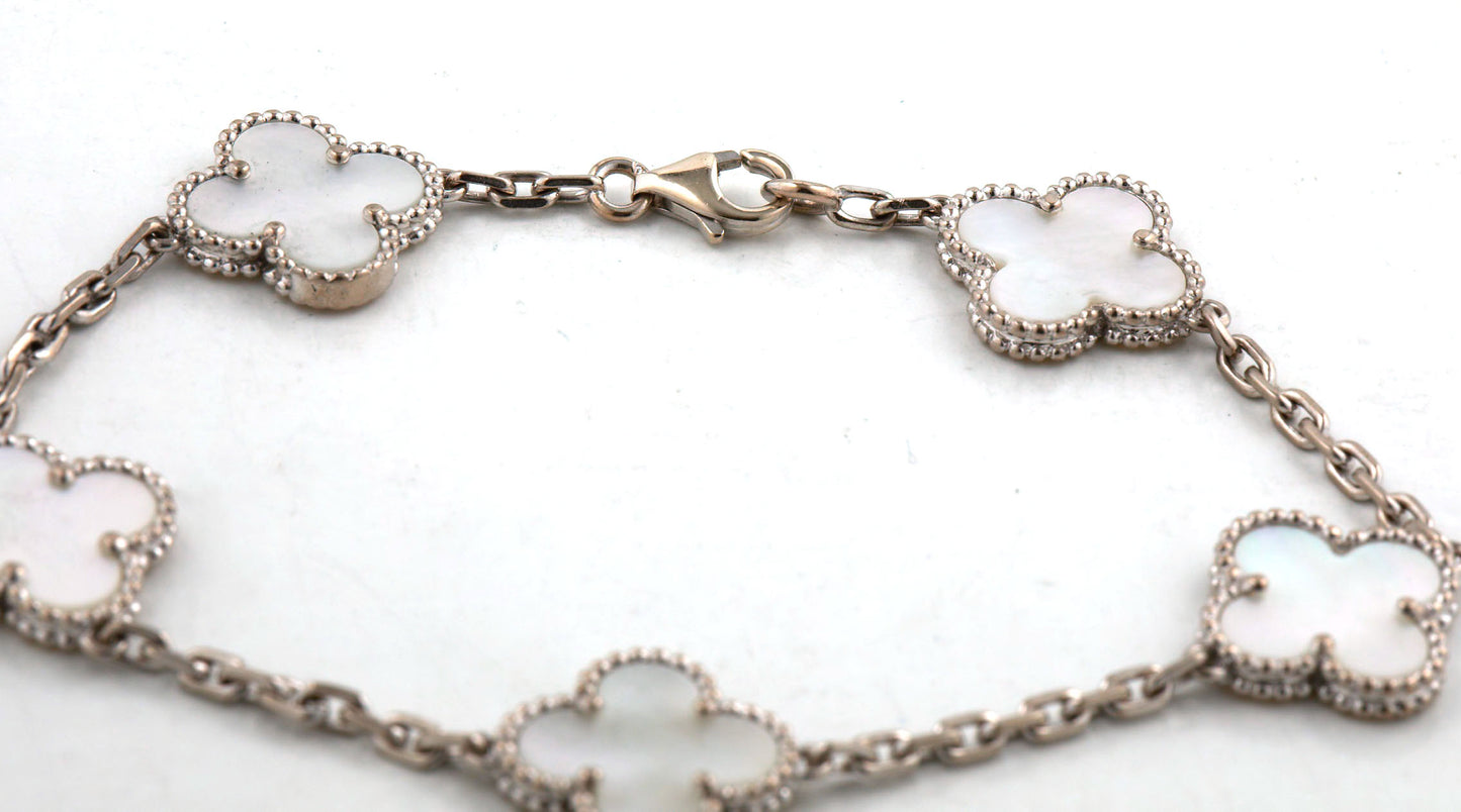 Vintage Alhambra 5 Motifs mother of pearl bracelet