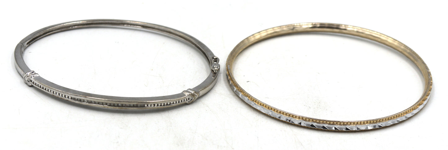 Group lot of Vintage 925 sterling silver bangles