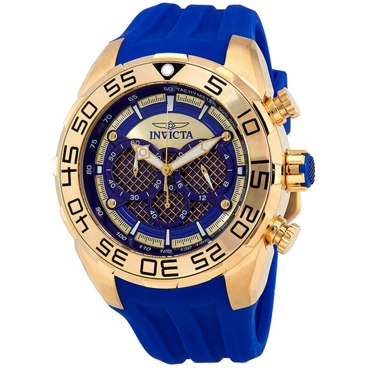 Invicta Speedway Chronograph Blue Dial Blue Silicone Men’s Watch