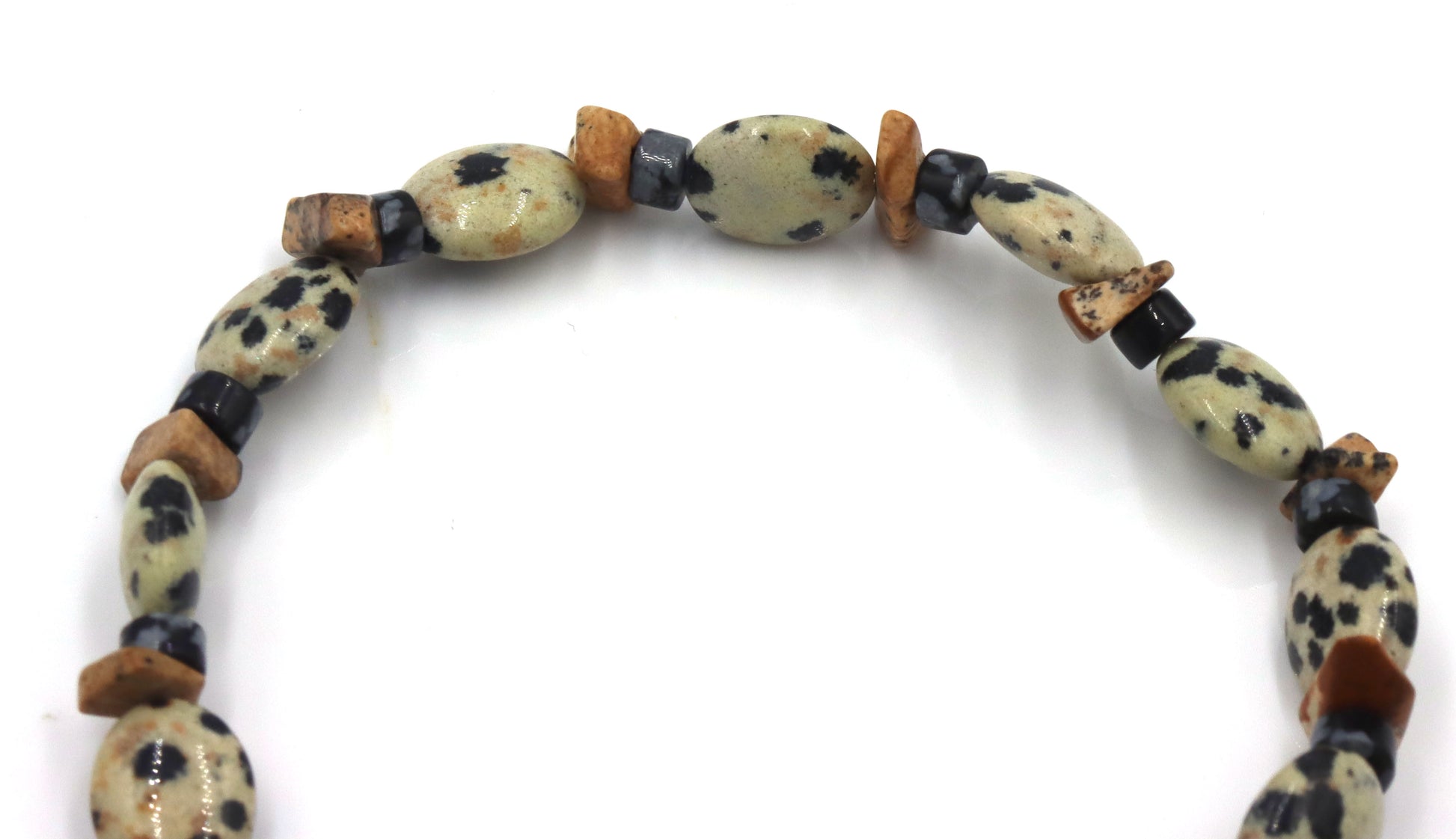 Jasper bracelet with 925 sterling silver charms