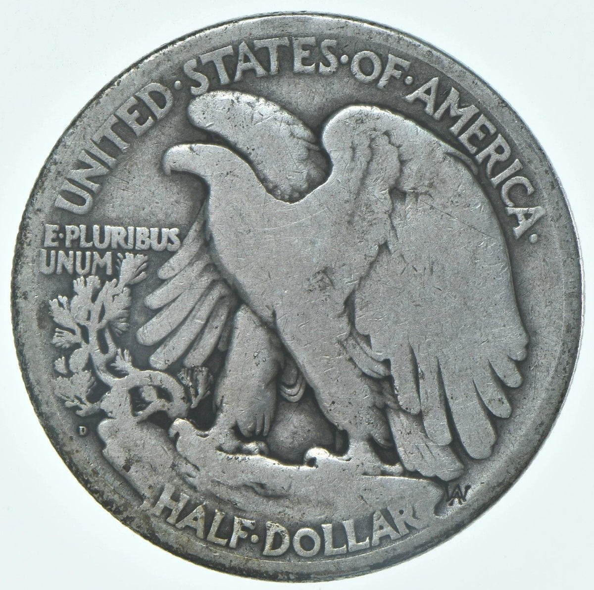 1919-D Walking Liberty Half Dollar 50C, Key Date, Circulated, Estate Coin