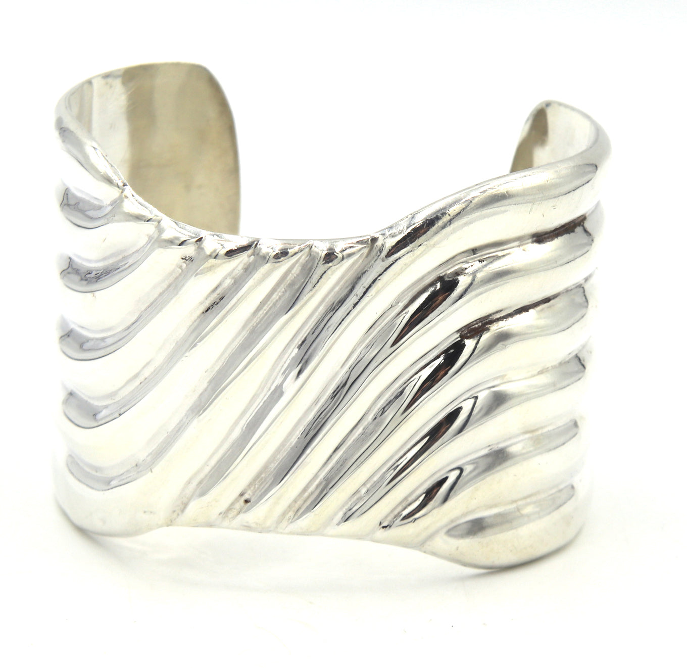 925 Sterling silver wide cuff bangle