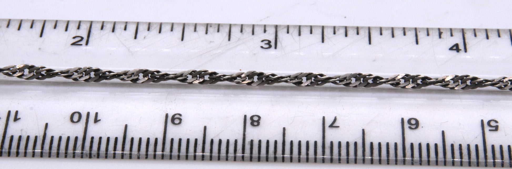 Vintage Sterling Silver Rope Chain Necklace