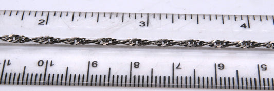 Vintage Sterling Silver Rope Chain Necklace