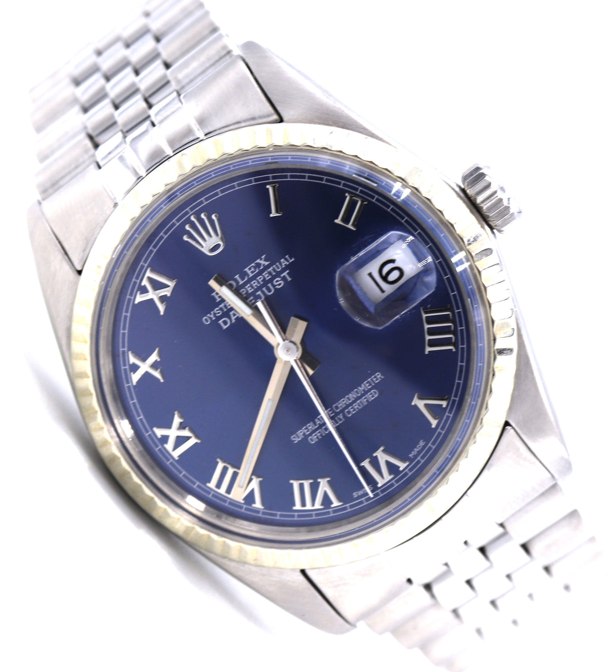 Rolex Datejust 36mm aftermarket blue Roman dial watch