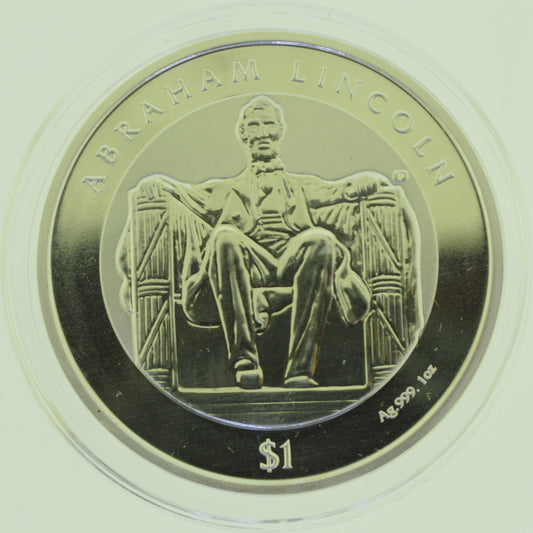 2022 BVI Lincoln Memorial 100th Anniversary 1 oz .999 Silver Coin Brilliant Uncirculated