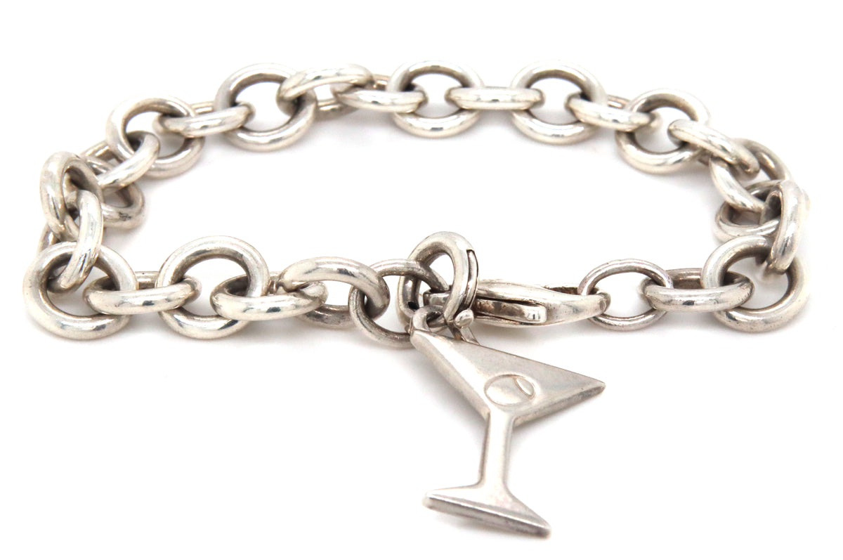 Tiffany & Co Martini glass charm bracelet