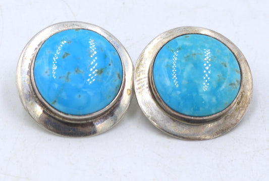 Vintage 925 sterling silver turquoise earrings