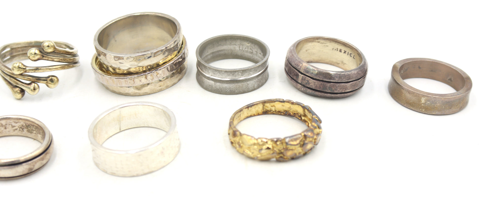 Group lot of Vintage 925 sterling silver rings