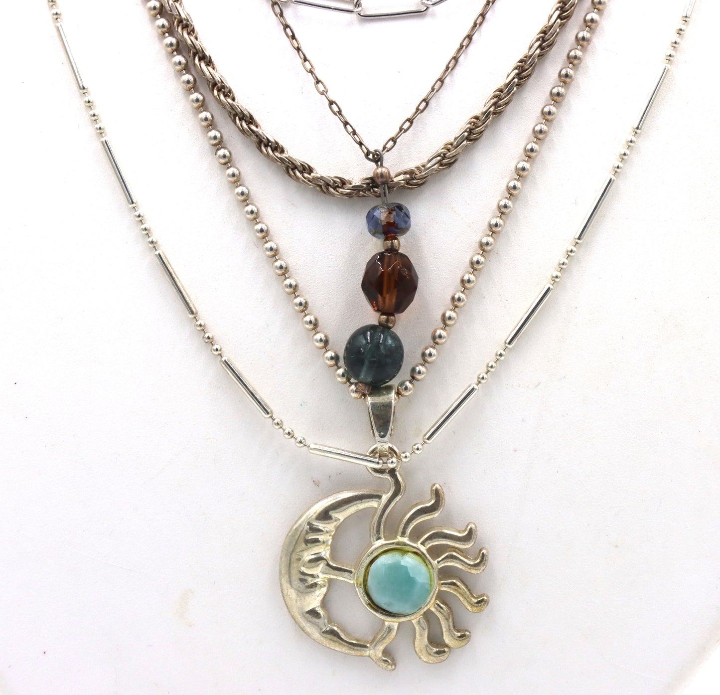 Group lot of 6 Vintage 925 sterling silver necklaces