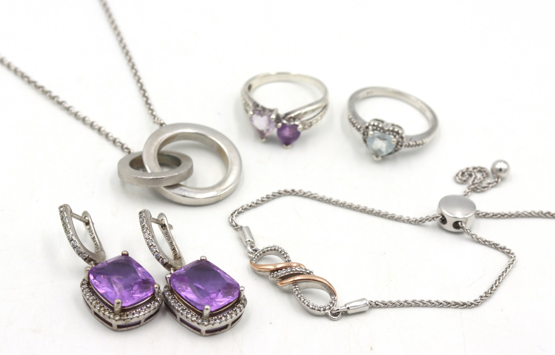 Group lot of Vintage 925 sterling silver miscellaneous jewelry