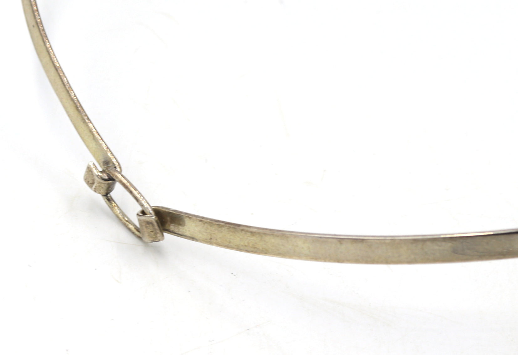 Lot of 2 Vintage 925 sterling silver cuff necklaces