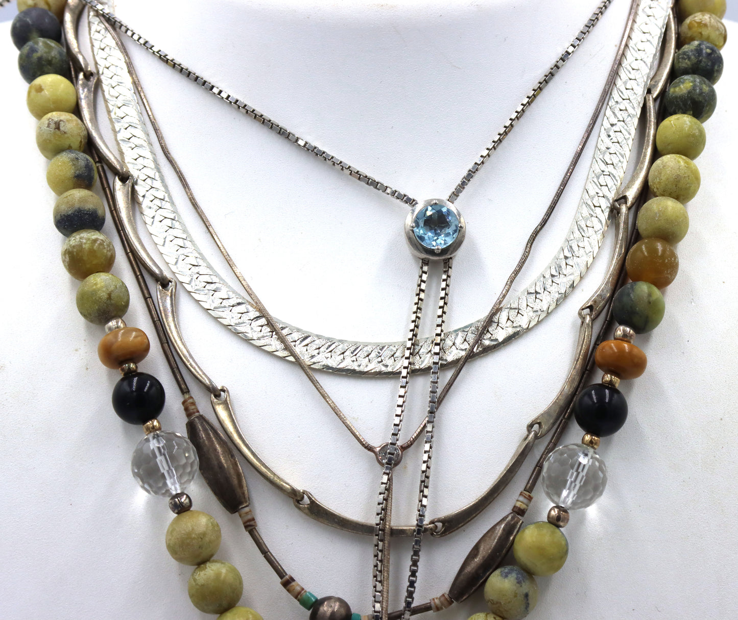 Group lot of 8 Vintage 925 sterling silver necklaces