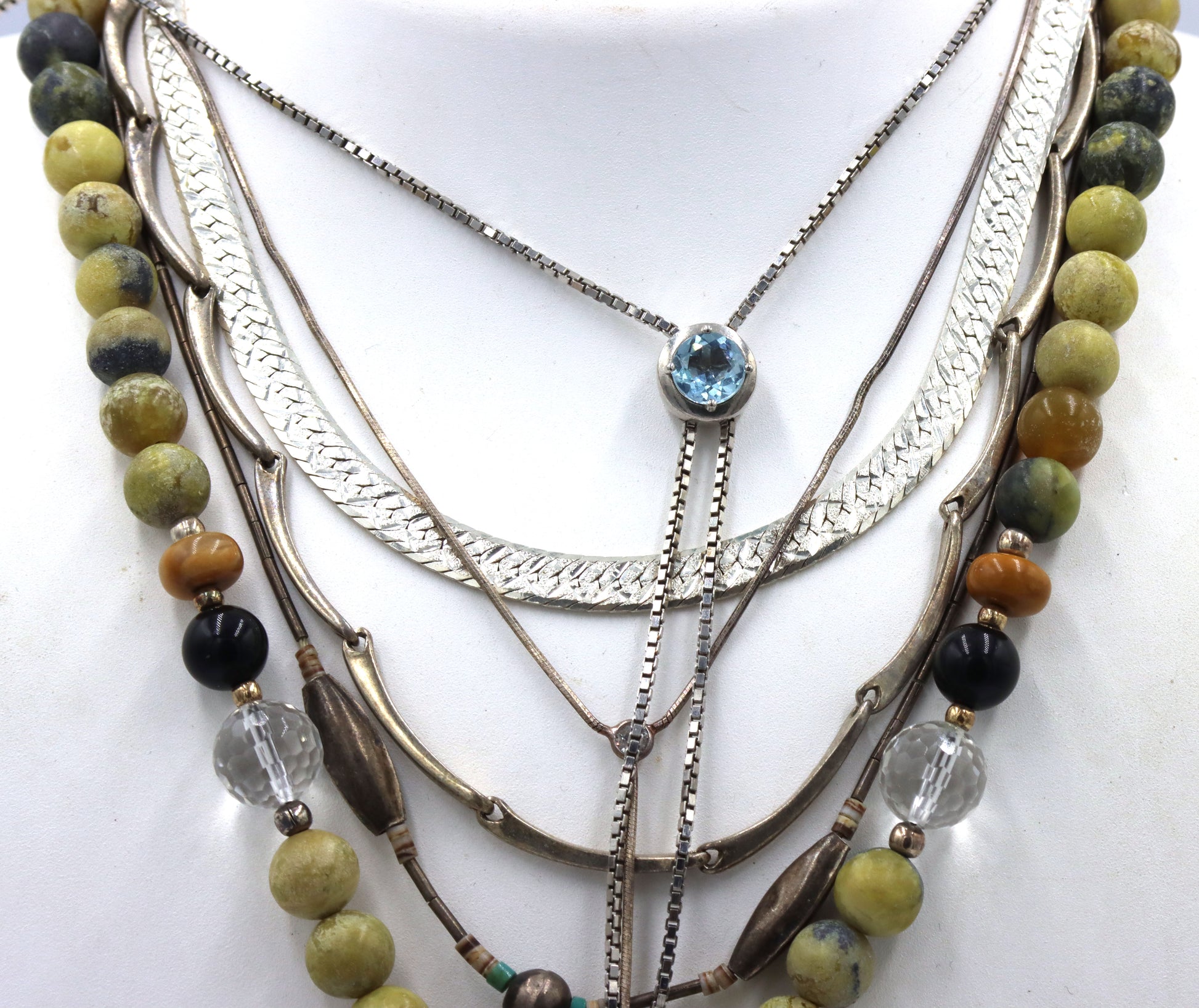 Group lot of 8 Vintage 925 sterling silver necklaces