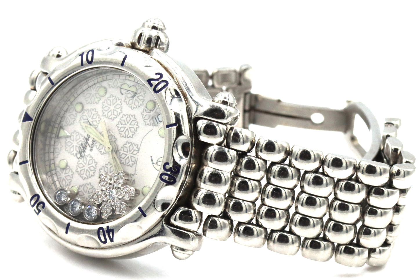 Chopard Happy sport ladies snowflake floating diamonds watch