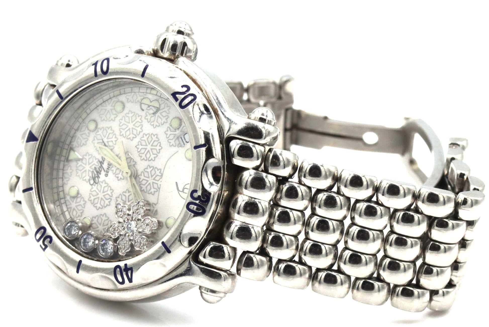 Chopard Happy sport ladies snowflake floating diamonds watch
