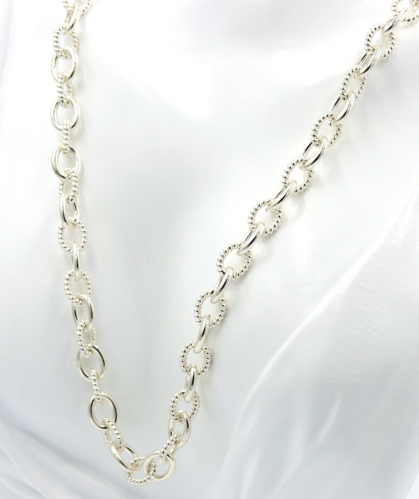 Judith Ripka key to my heart cable link chain necklace