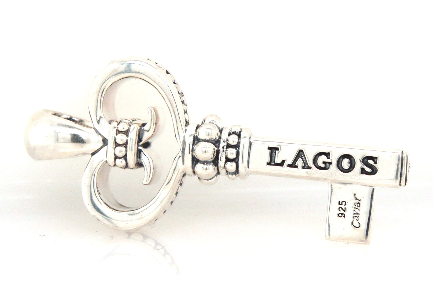 Lagos Caviar key pendant in 925 sterling silver