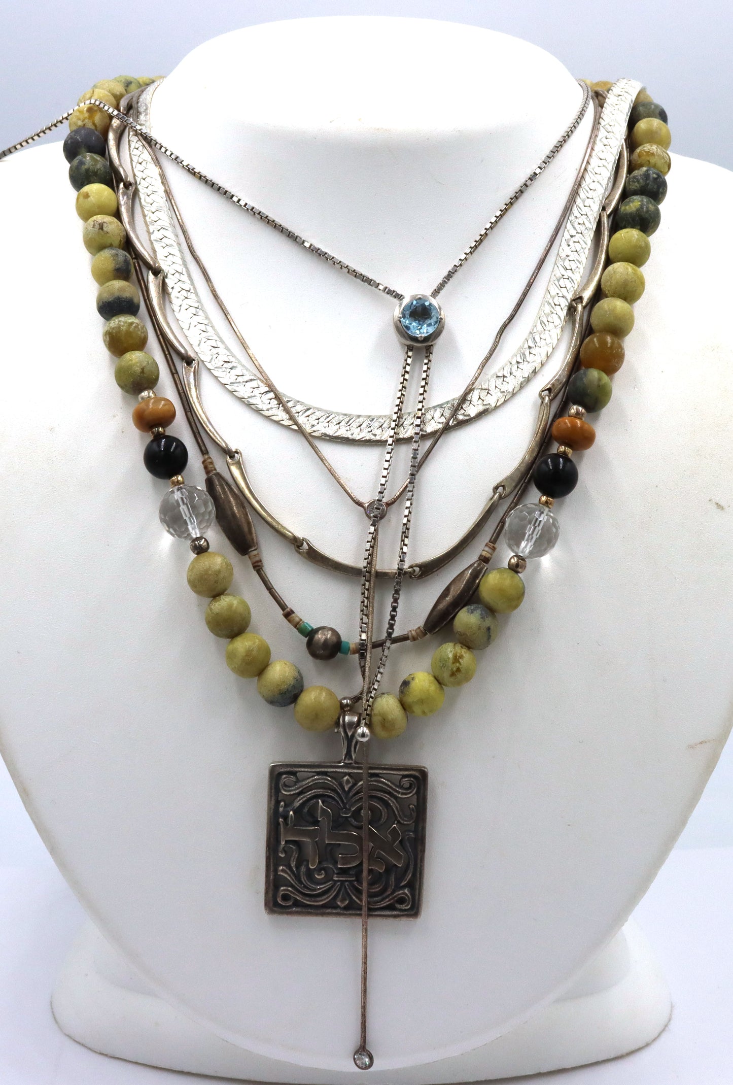 Group lot of 8 Vintage 925 sterling silver necklaces