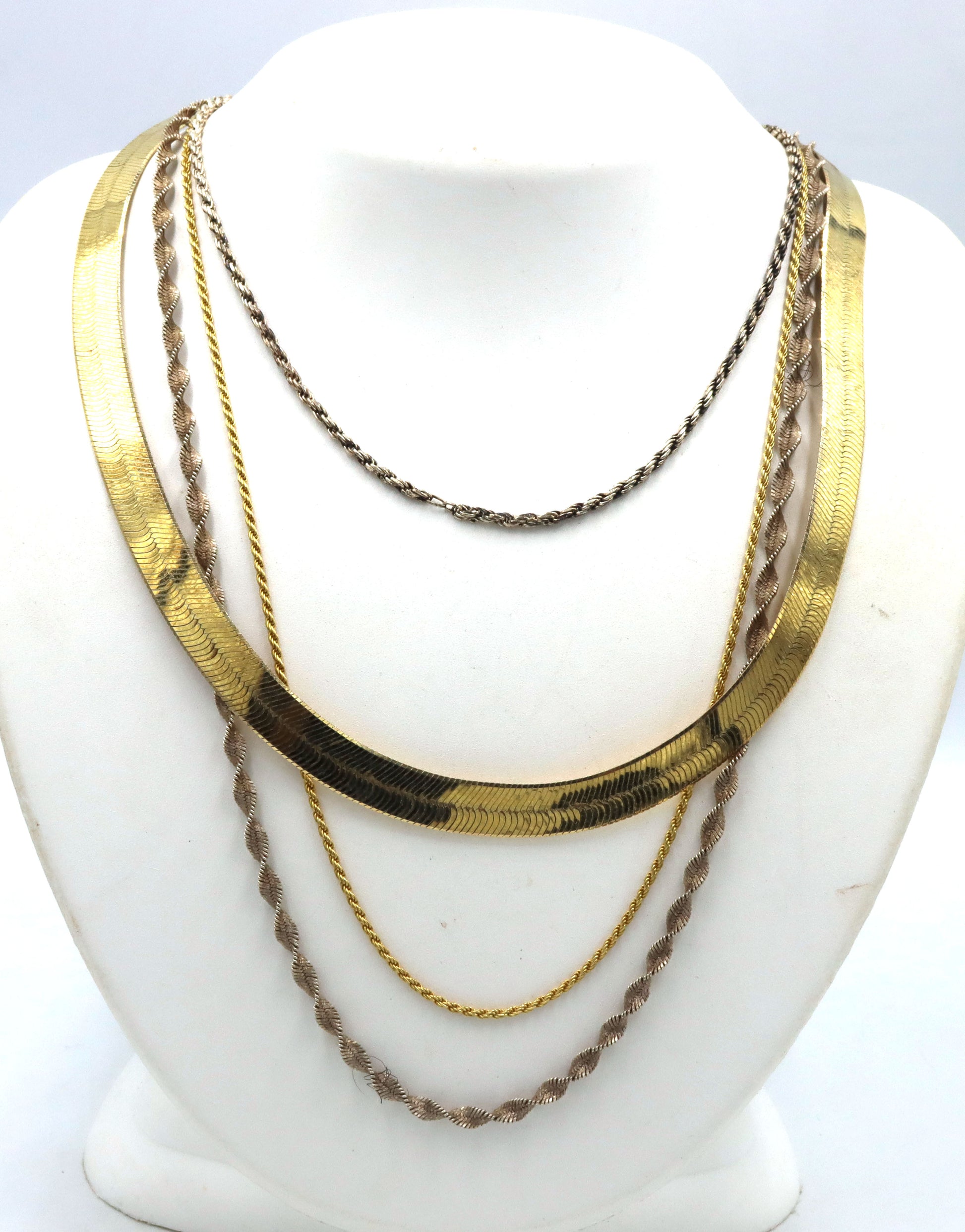 Group lot of 4 vintage 925 sterling silver necklaces