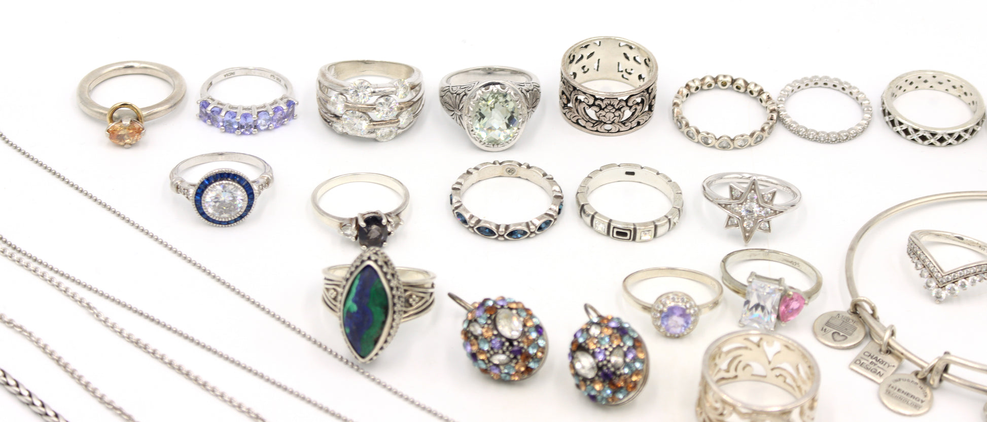 Big group lot of Vintage 925 sterling silver miscellaneous jewelry