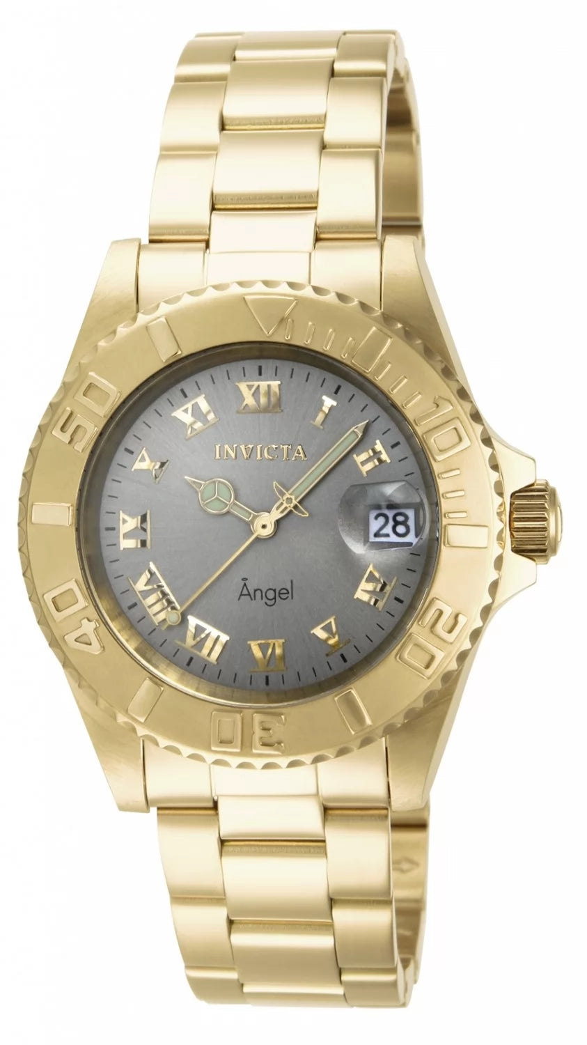 Invicta Women's Angel Quartz 3 Hand Light Grey Dial Watch