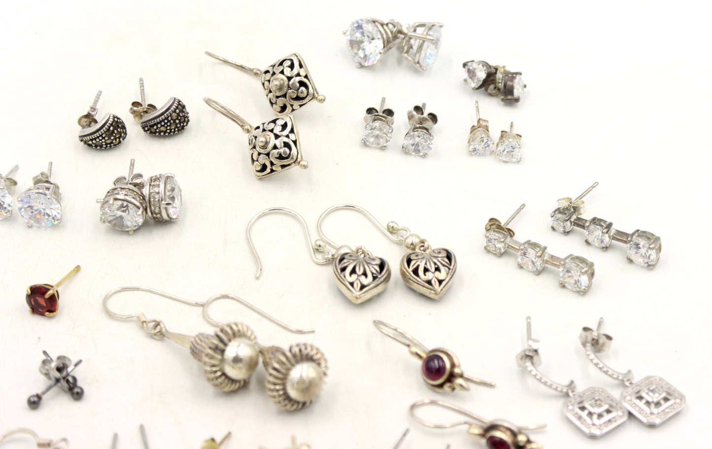 Group lot of Vintage 925 sterling silver earrings