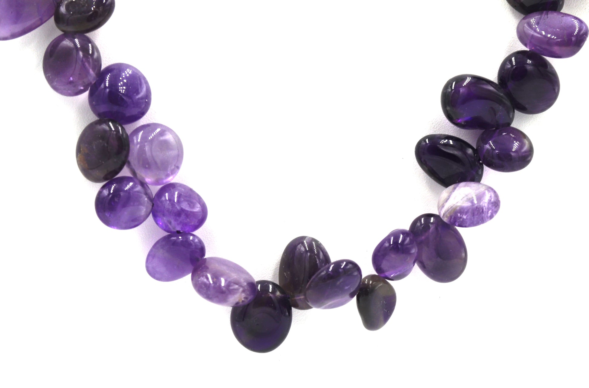 Amethyst cluster beaded necklace