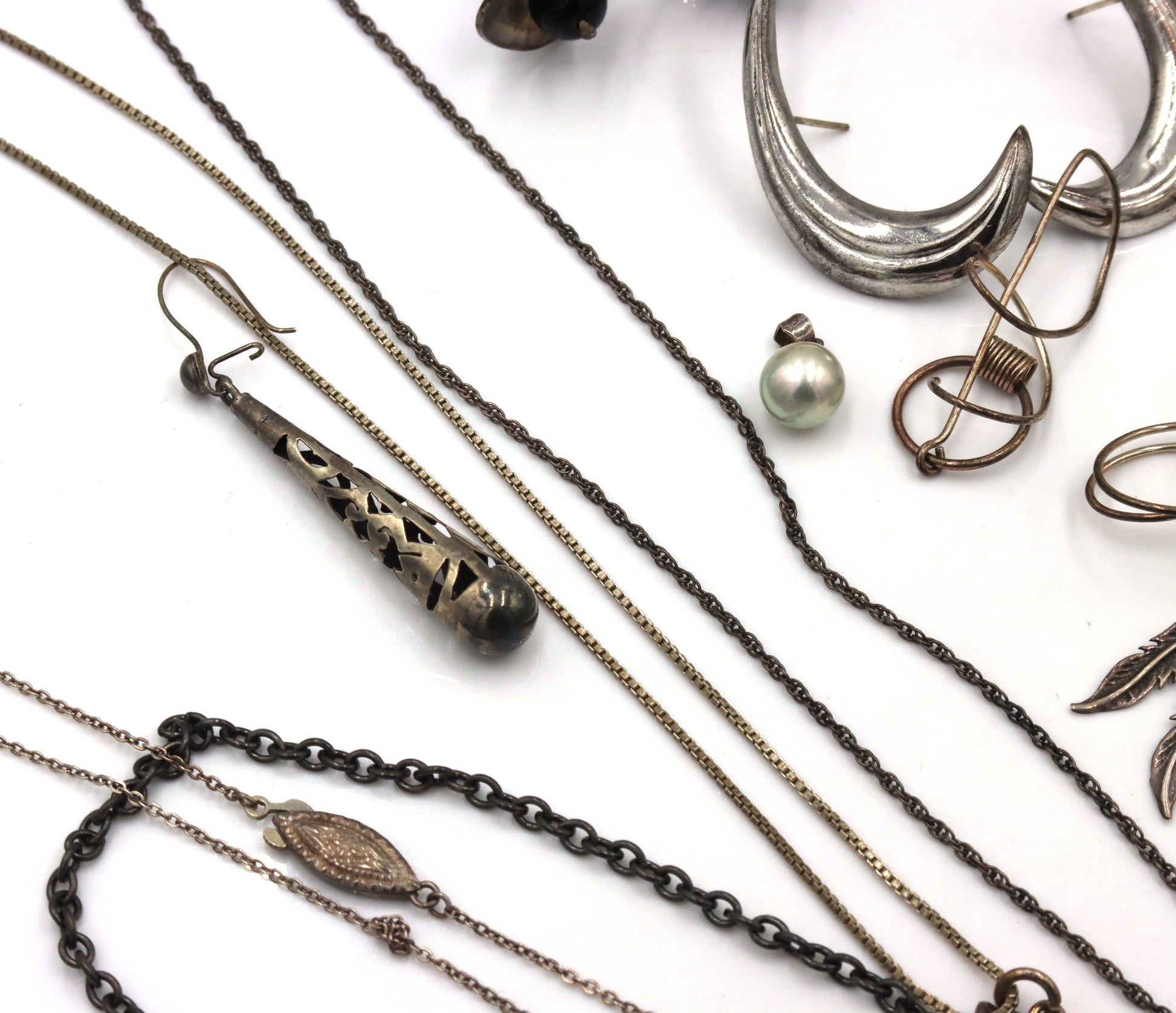 Big group lot of vintage 925 sterling silver mixed jewelry