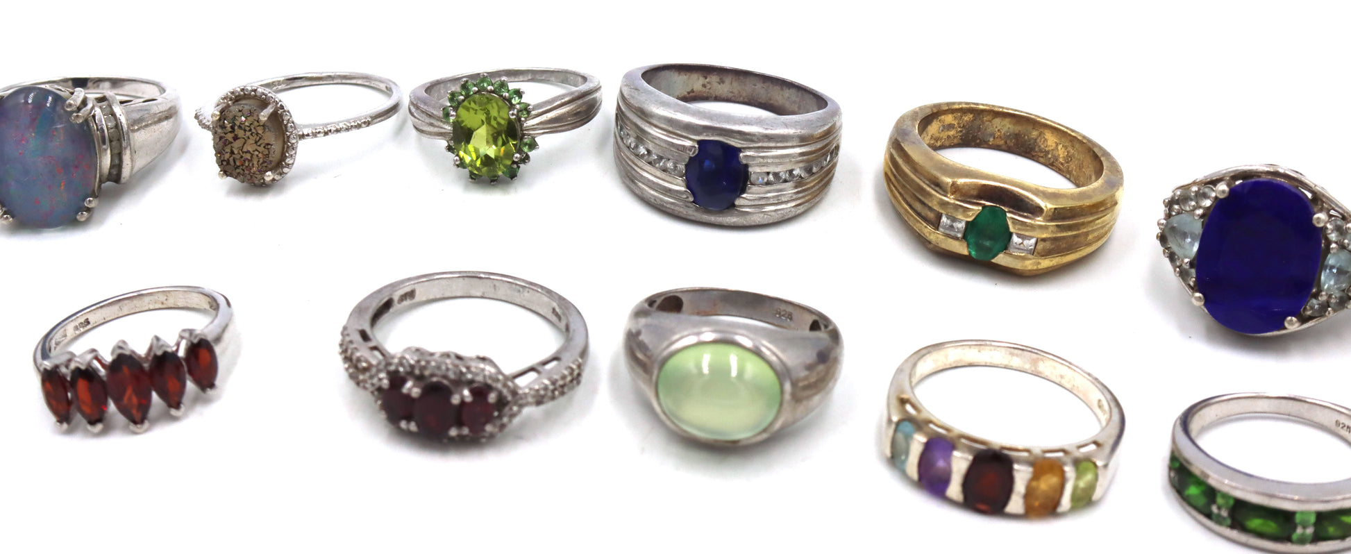 Big group lot of Vintage 925 sterling silver rings