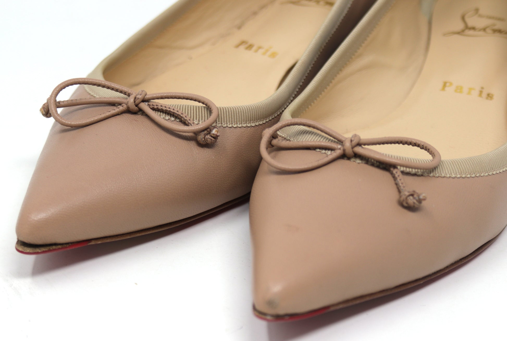 Christian louboutin hall flat nappa version nude