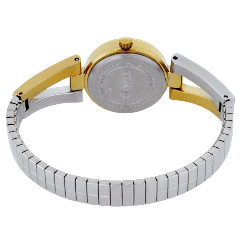 Timex Main Street Womens Quartz Champagne Dial Two Tone Stainless Steel Watch
