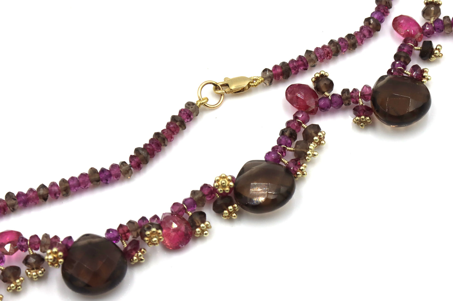 Garnet beaded necklace