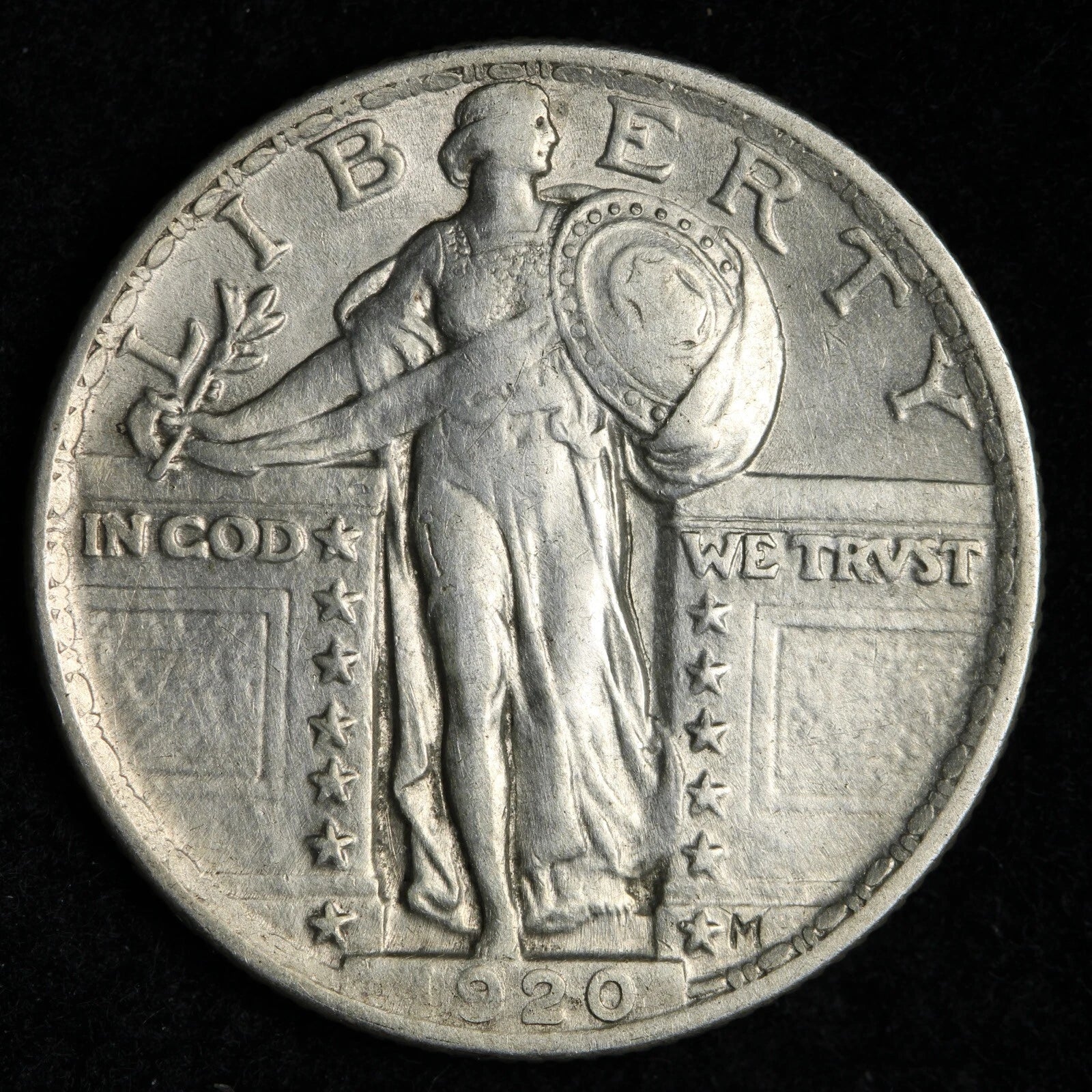 1920 Standing Liberty Silver Quarter Choice AU Classic Early Type Silver Quarter
