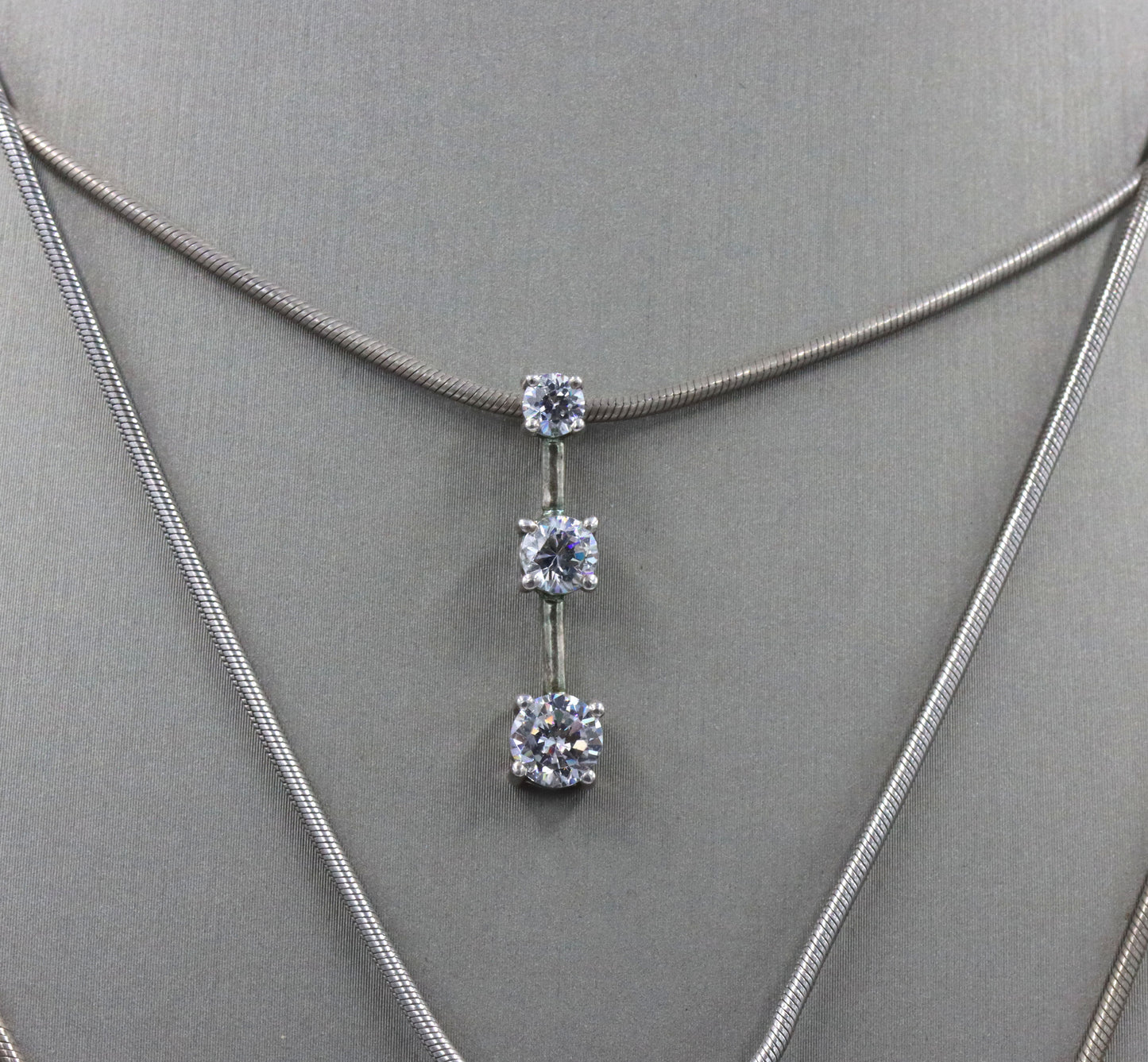 Group lot of 3 Vintage 925 sterling silver necklaces