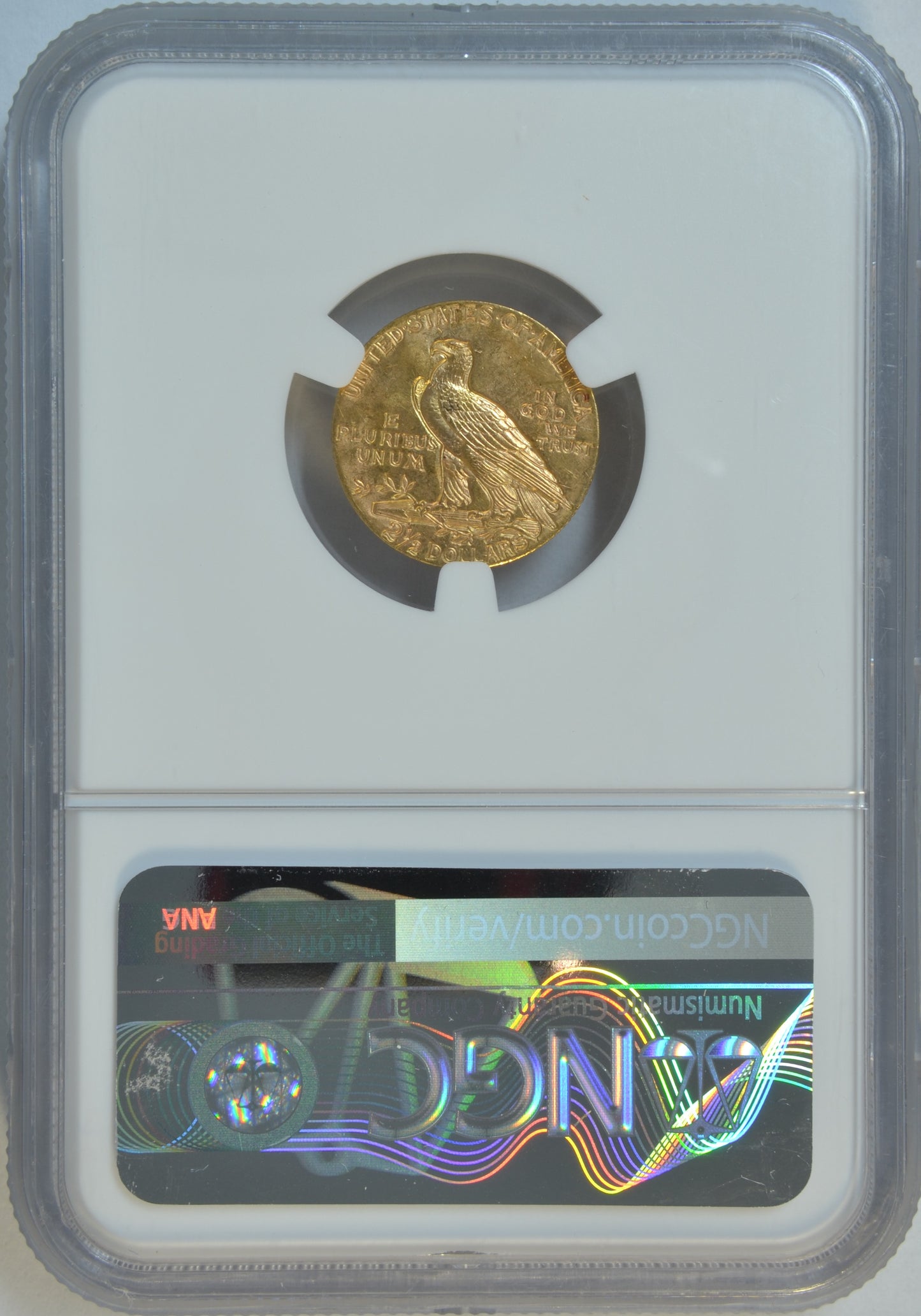 1929 US $2.50 Indian Gold Coin Piece NGC MS64