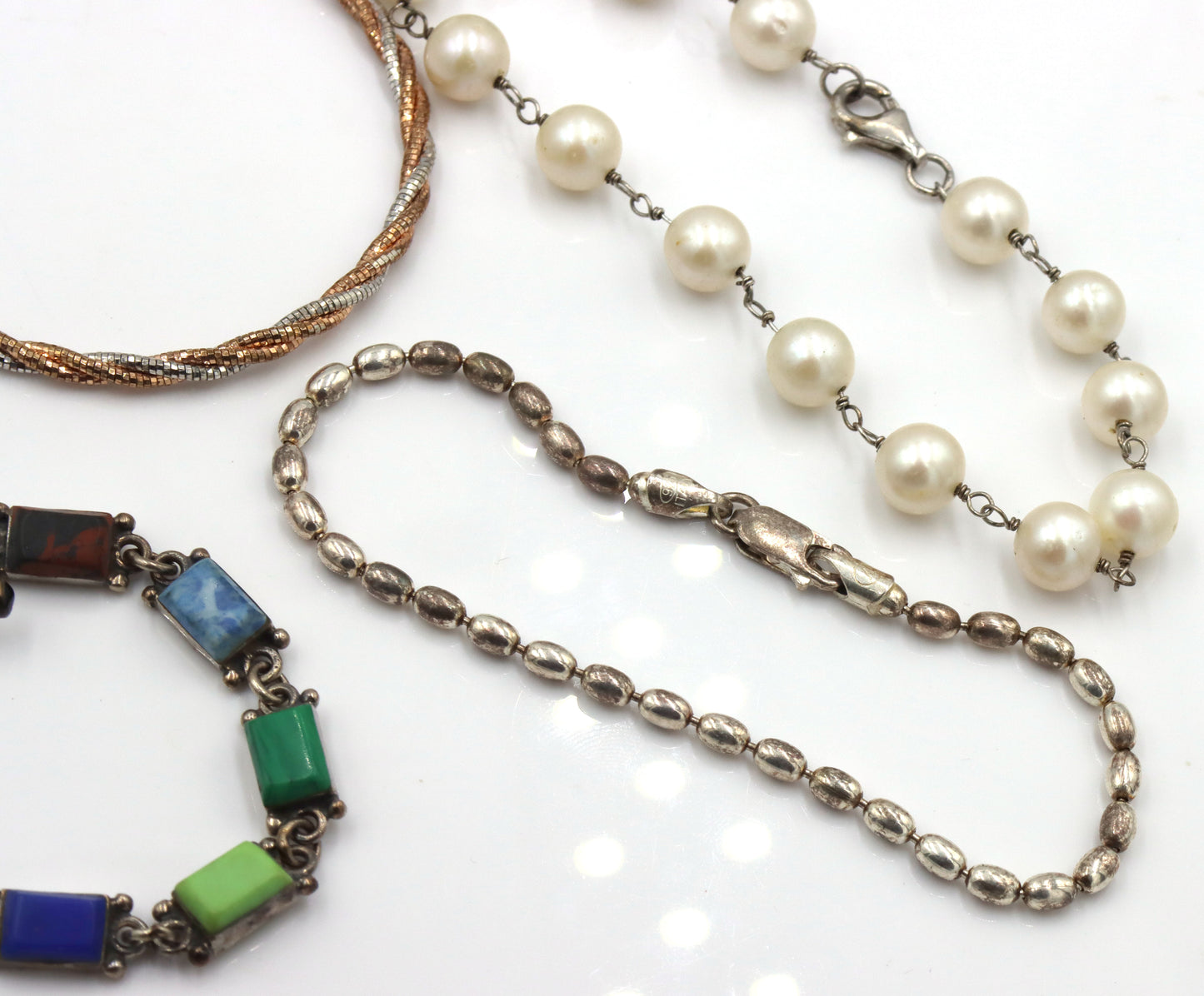 Group lot of Vintage 925 sterling silver bracelets