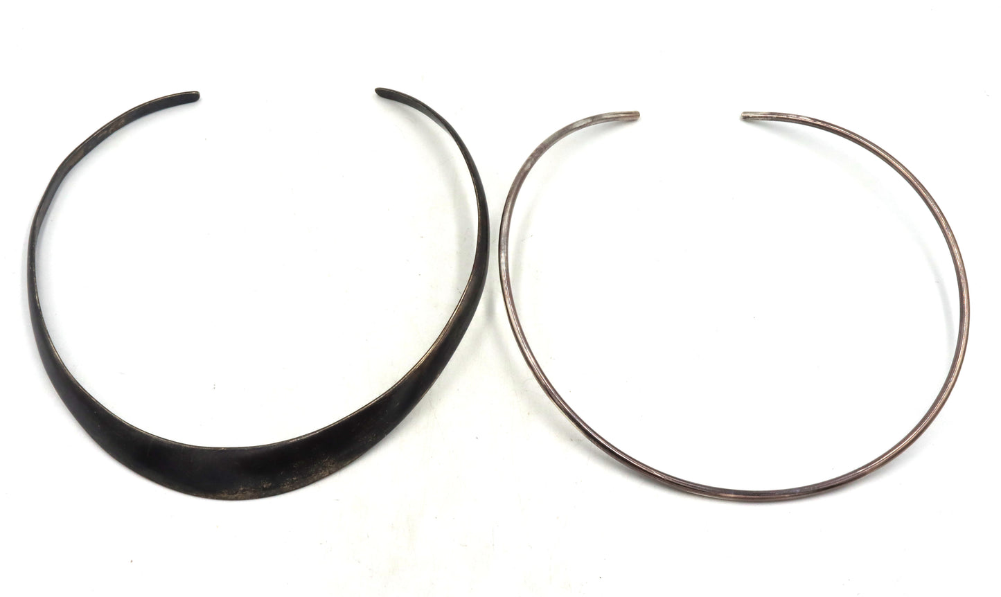 Group of vintage 925 sterling silver cuff collars