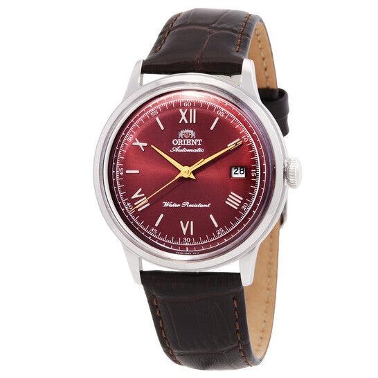 Orient Bambino Version 2 Automatic Men’s Watch – Bordeaux Dial, Rose Gold-Tone Accents