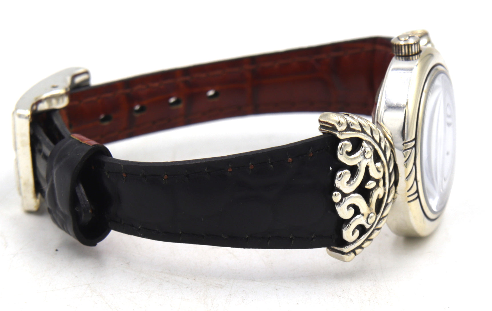 Brighton quartz white dial on leather strap watch