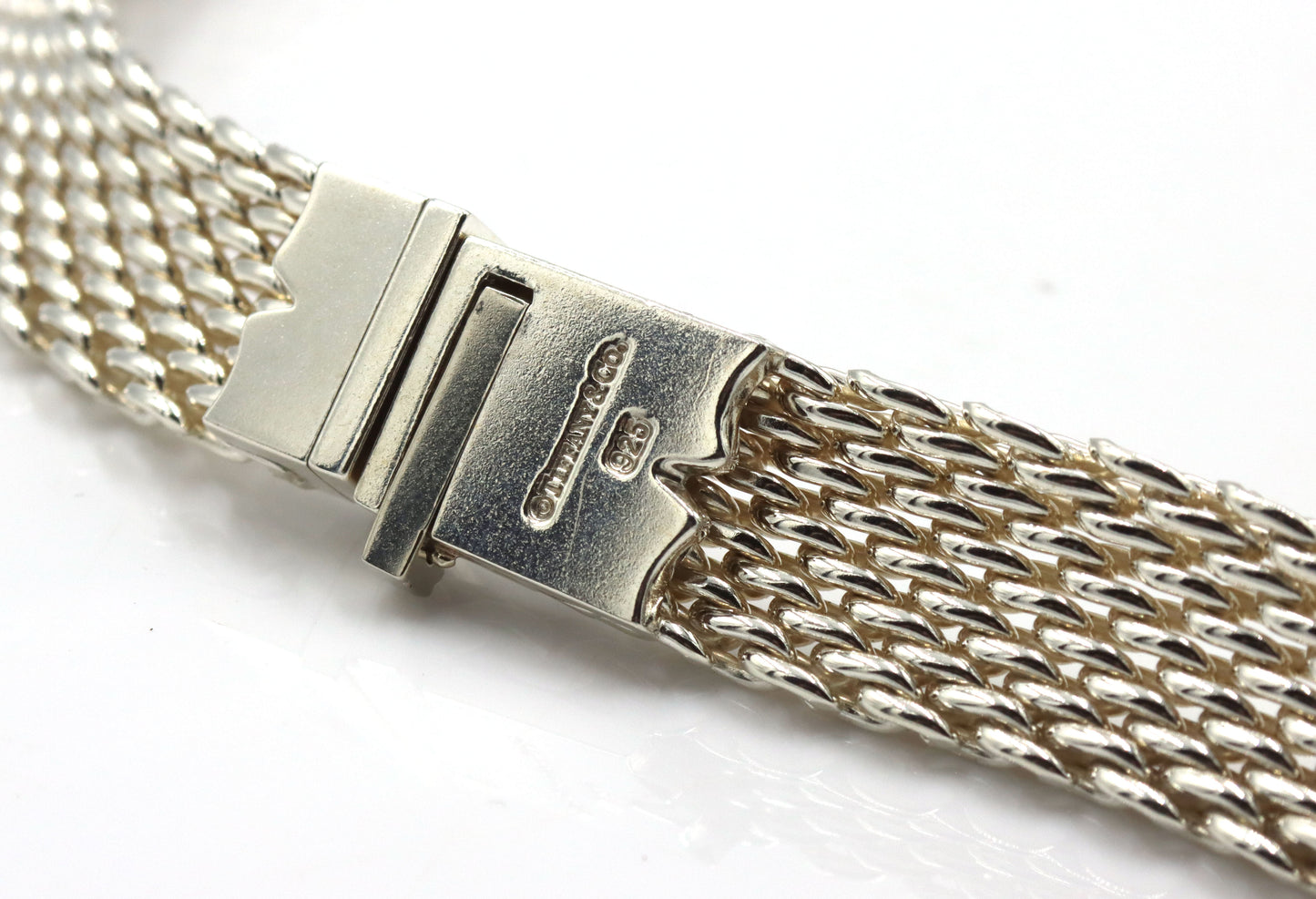 925 Sterling silver Tiffany & Co somerset mesh collar necklace