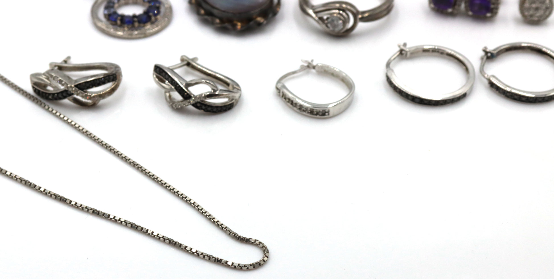 Group lot of Vintage 925 sterling silver mixed jewelry